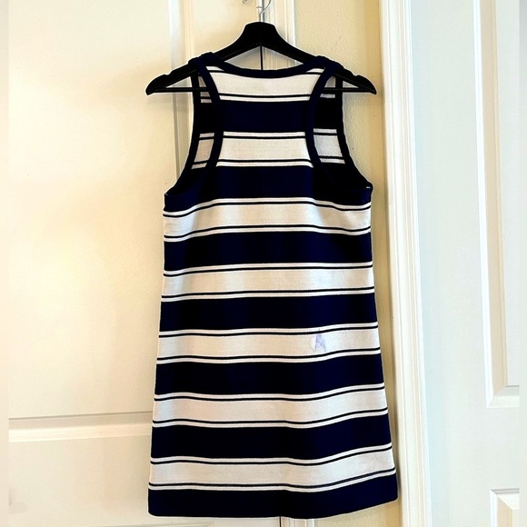 🎾 J. Crew Navy & White Tennis Stripe Racerback Mini Tank Dress , Size: S - Picture 3 of 16
